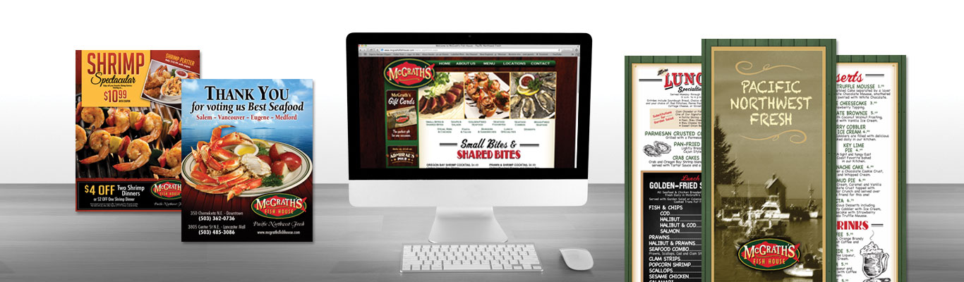 Featured Work: McGrath's Website, Insert and Ad